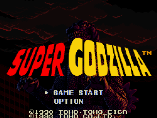 Chou-Godzilla title screen for Super Famicom